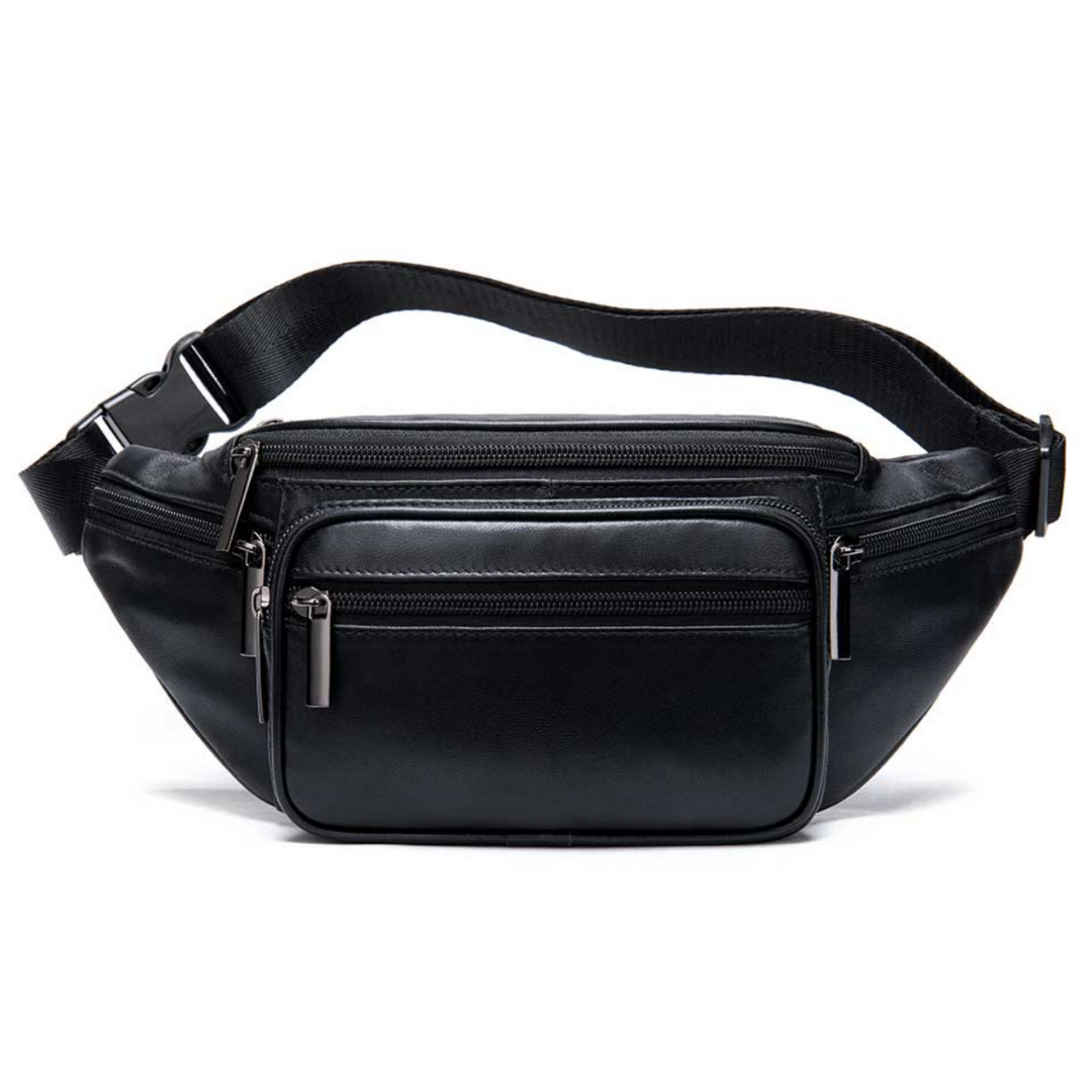 Genuine Leather | Men's Crossbody Bag with Multiple Compartments | Adjustable Strap for Versatile Carrying