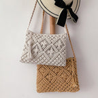 Gwen Collection | Woven Shoulder Bag with Trendy Boho Design | Stylish Accessory for Women