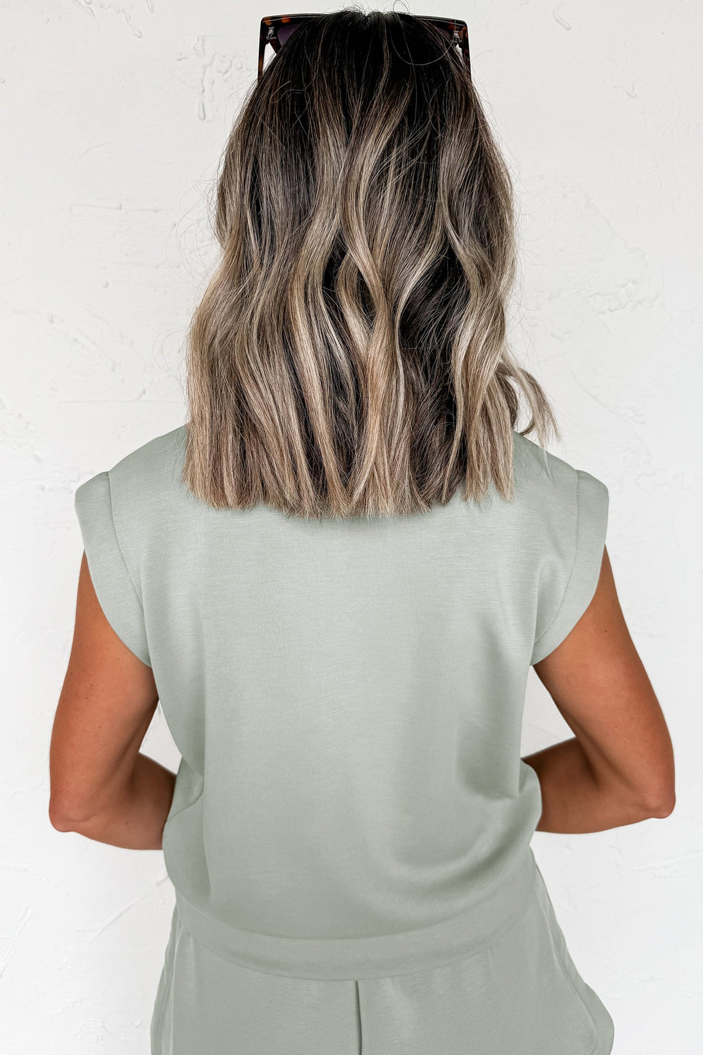 Hazel Blues | Women's Sleeveless & Drawstring Matching Set | Effortless Summer Co-Ord