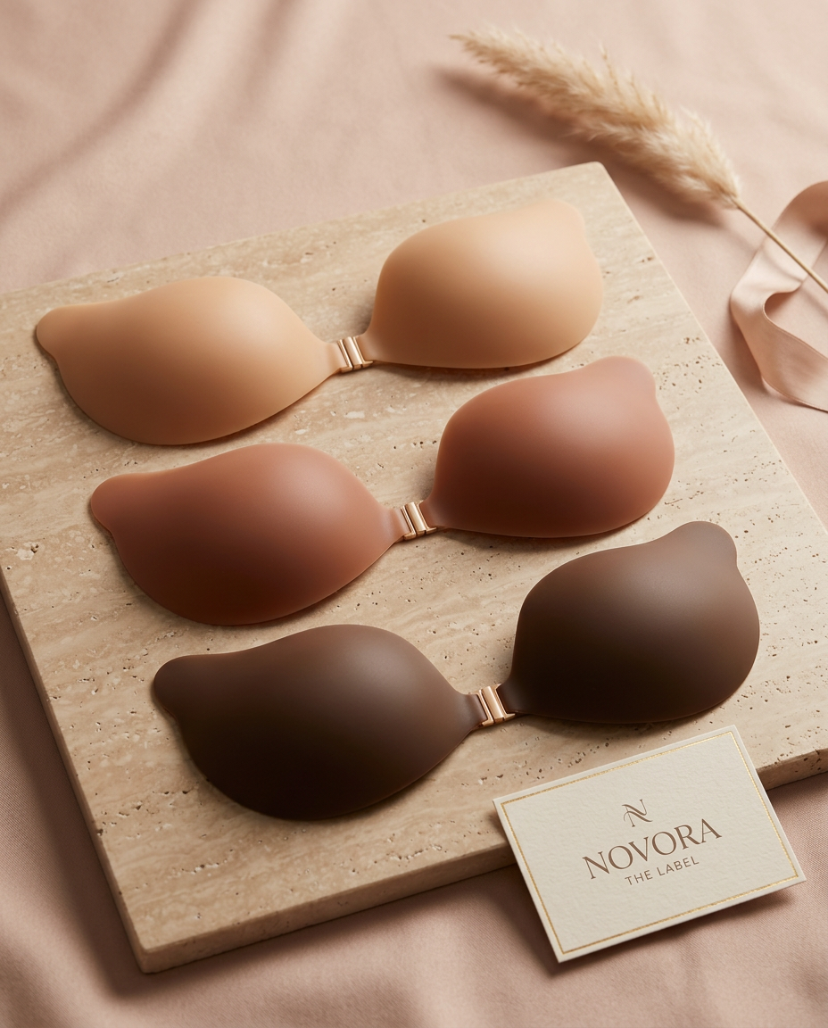 Invisible Lift Bra Cups – Silicone Adhesive Stick On Bra Cups with...