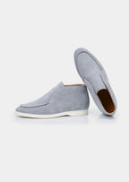 Women's Light Blue Classic Suede City Loafers 1