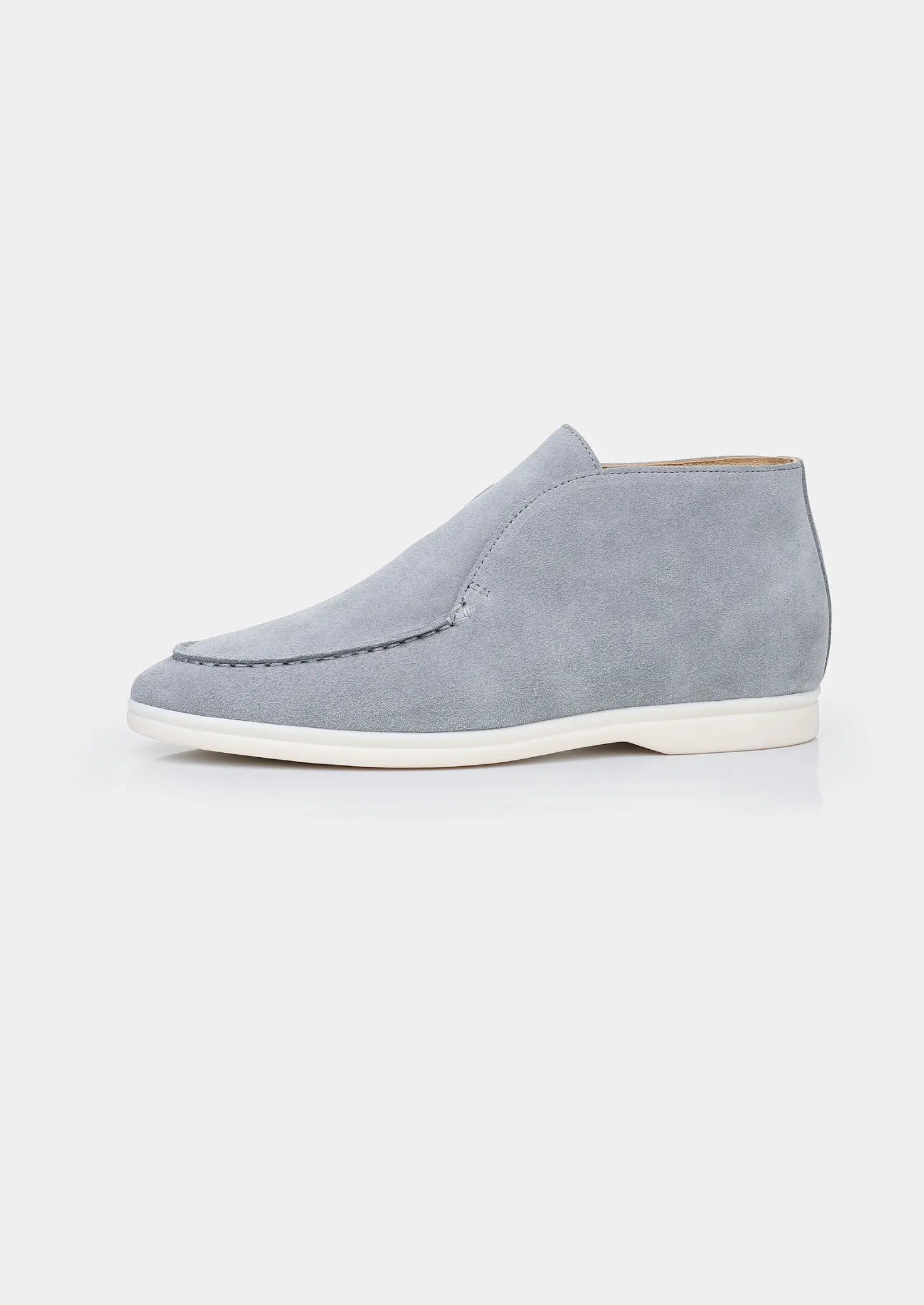 Women's Light Blue Classic Suede City Loafers 2