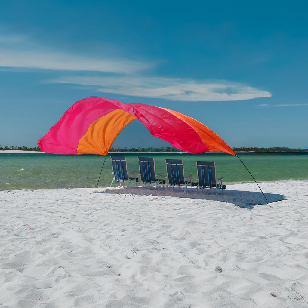 Lightweight Beach Canopy with Wind Assist for Enhanced Stability and Comfort