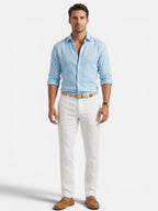 Linen Look Summer Shirt | Relaxed Fit Button-Up for Effortless Style