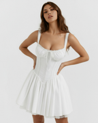 Luna – Women's Mini Dress with Sweetheart Neckline – Romantic Style