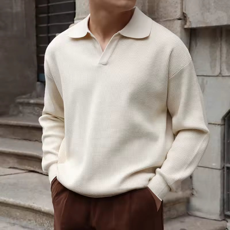 Men's Polo Shirt in Premium Cotton with Tailored Fit