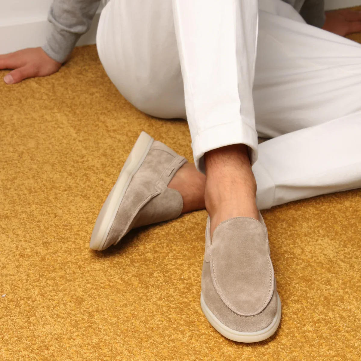 Men's Suede Loafers – Slip-On Smart Casual Boat Shoes