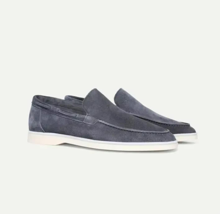 Men's Suede Loafers – Slip-On Smart Casual Boat Shoes