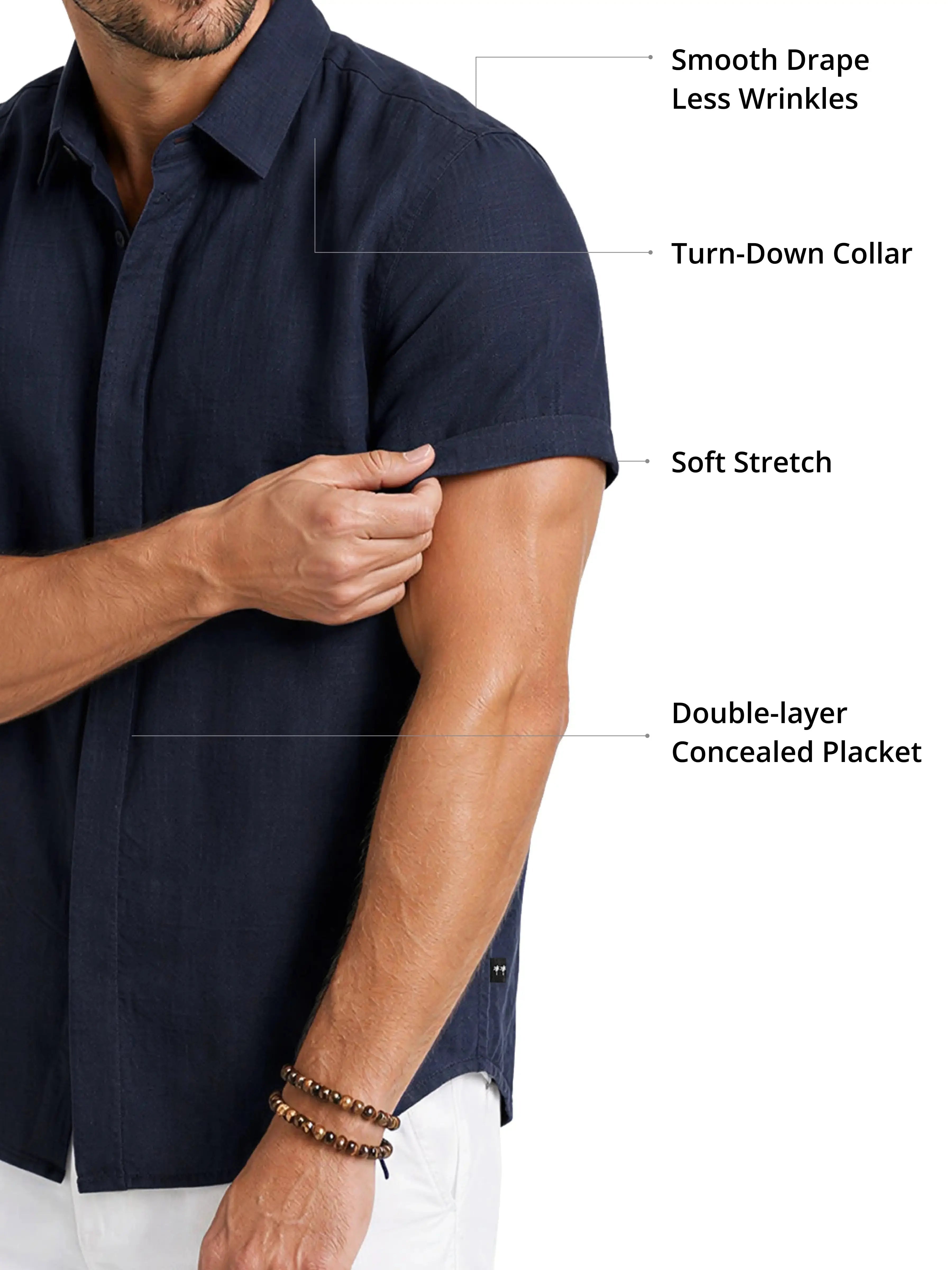 Men's Classic Short-Sleeve Shirt — Comfort Stretch