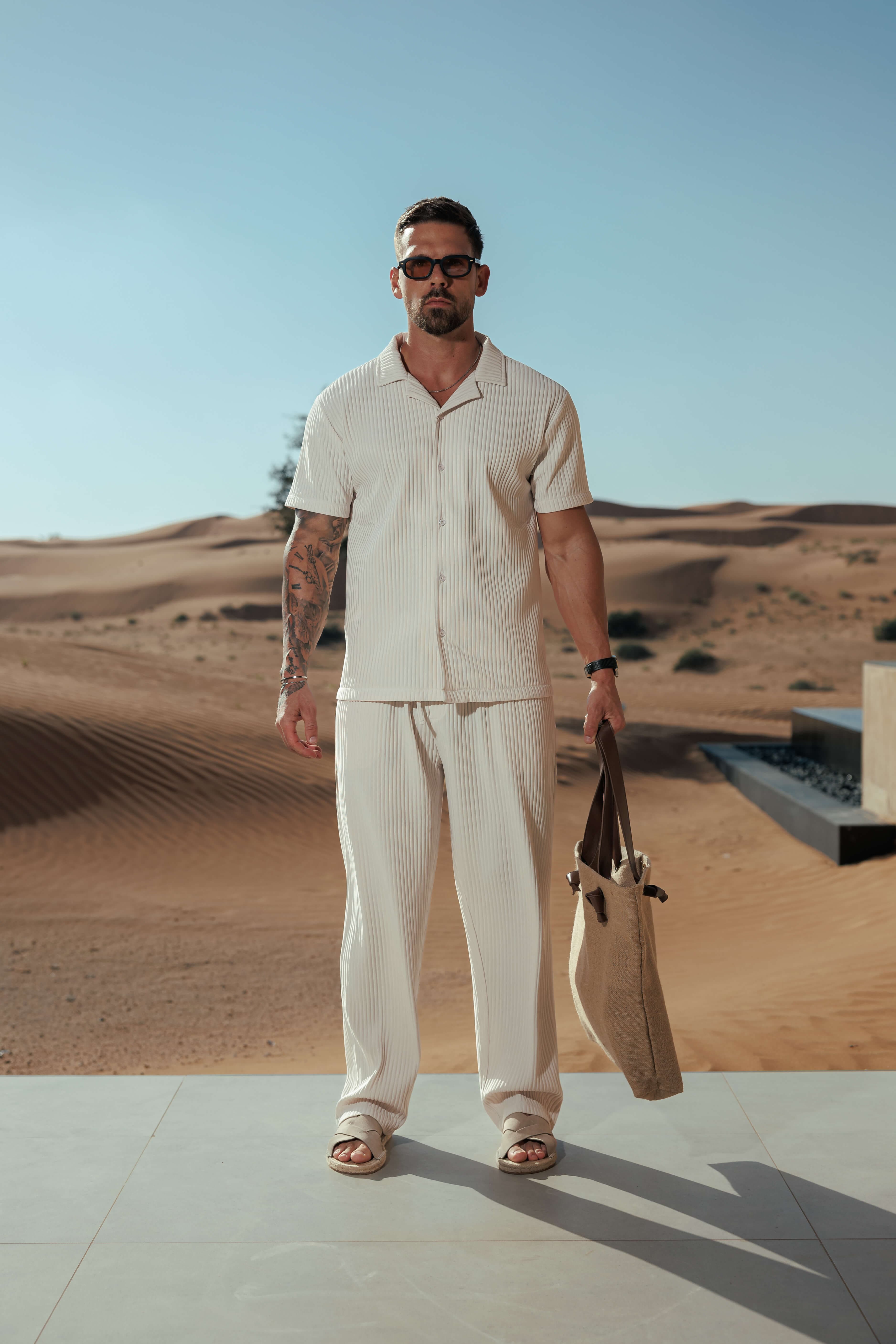 Men's Summer Pleated Shirt with Lightweight Breathable Fabric | Effortless Style for Warm Weather Comfort