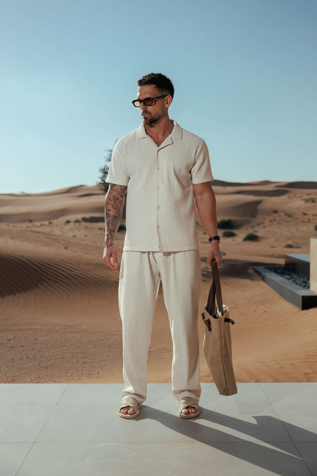 Men's Summer Pleated Shirt with Lightweight Breathable Fabric | Effortless Style for Warm Weather Comfort