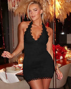 Mini Dress Women Asymmetric Hemline Structured Design