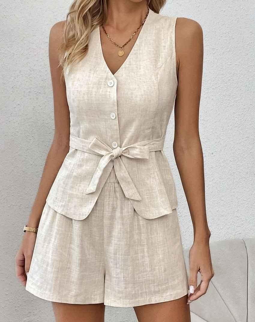 Mira | Women's Loungewear Matching Set | Sleeveless & Casual Summer Co-Ord