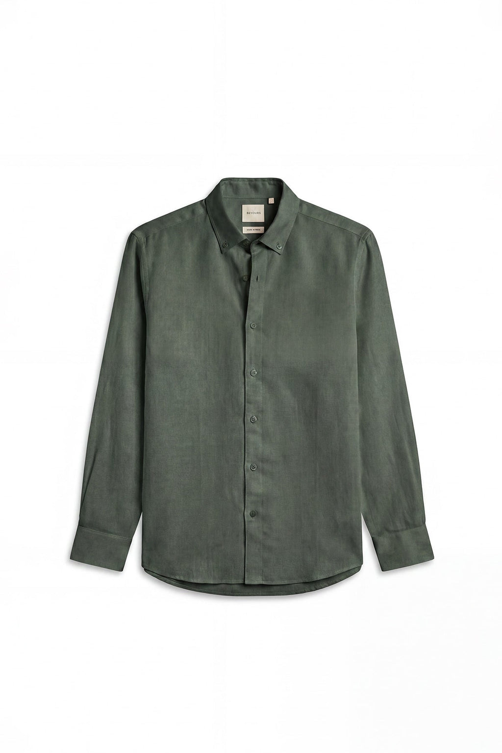 Moss Valley | Men's Shirt in Olive Linen with Breathable Fabric | Lightweight Comfort for Everyday Wear