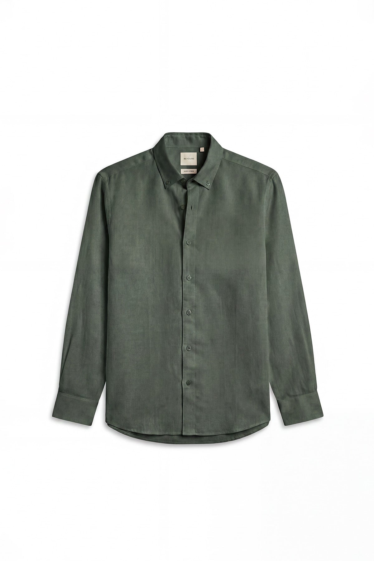 Moss Valley | Men's Shirt in Olive Linen with Breathable Fabric | Lightweight Comfort for Everyday Wear