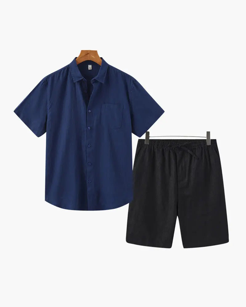 Women's Old Money Linen Combo (Shorts) 5