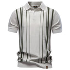 Oliver Collection | Vertical Stripe Polo Shirt with Soft Knit Fabric | Stylish Casual Wear for Everyday Comfort
