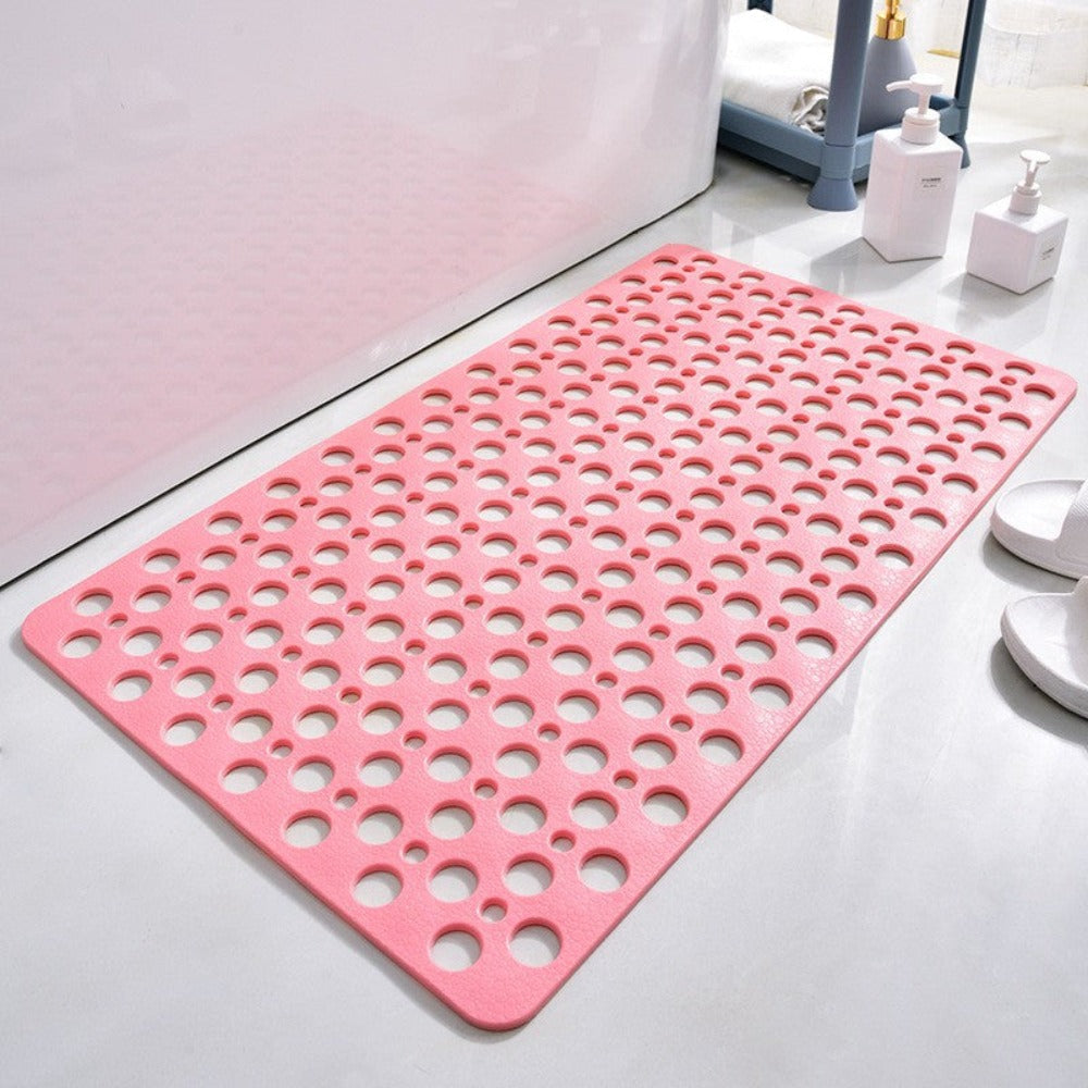Pink non-slip shower mat