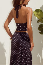 Cowl Neck & High-Waisted Matching Set | Chic Skirt Co-Ord