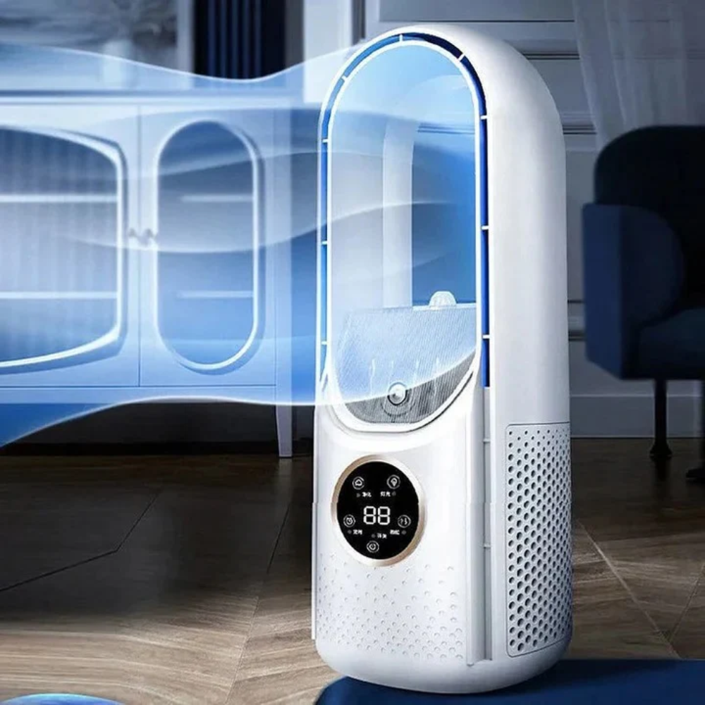 Quiet personal air cooler for home office and workspace
