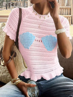 Seashell Cottage | Women's Tank Top with Crochet Knit Design | Coastal-Inspired Summer Wear