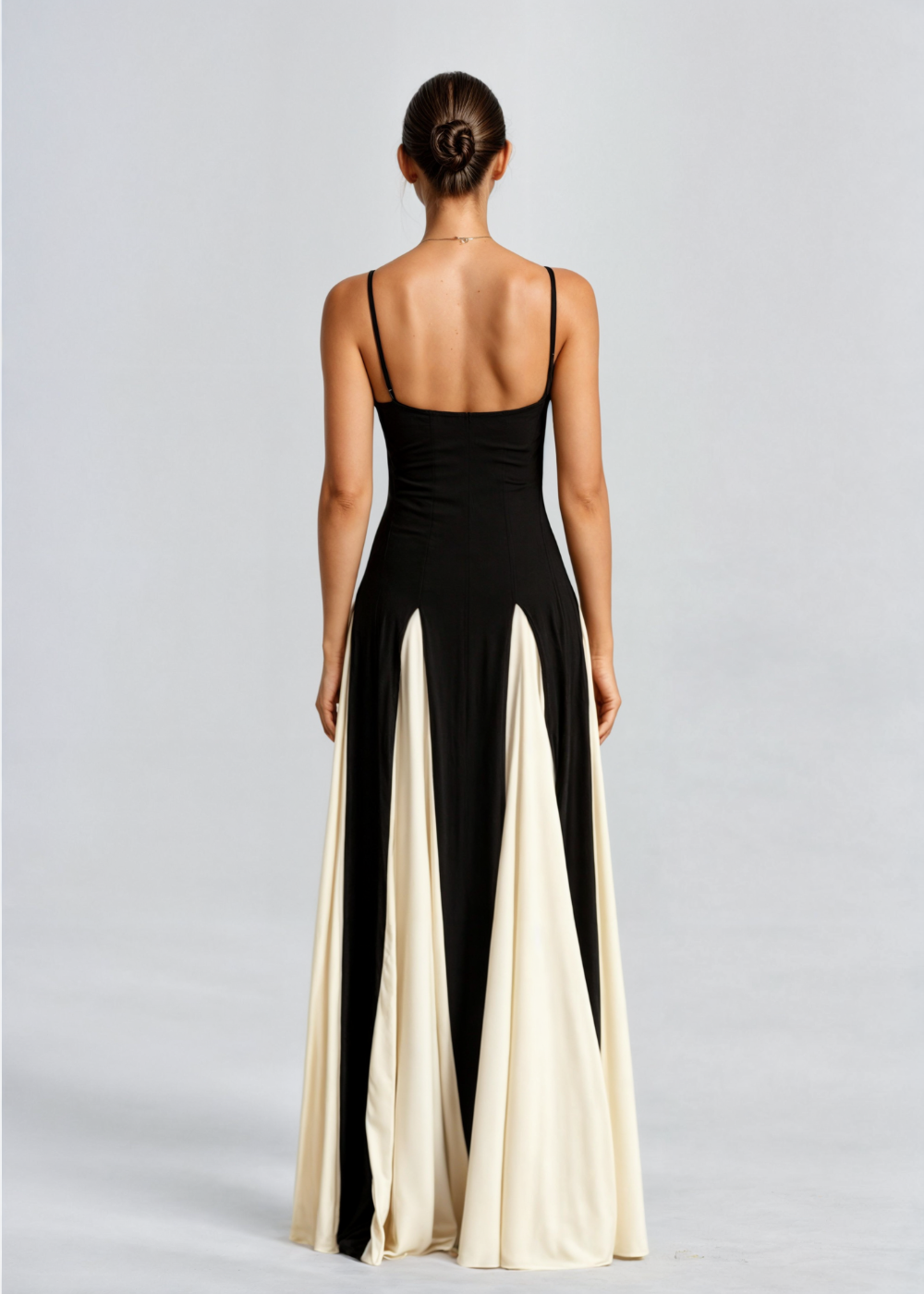 Floral Maxi Dress with Soft Drape – Elegant Long Dress for Day to...