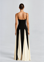 Floral Maxi Dress with Soft Drape – Elegant Long Dress for Day to...