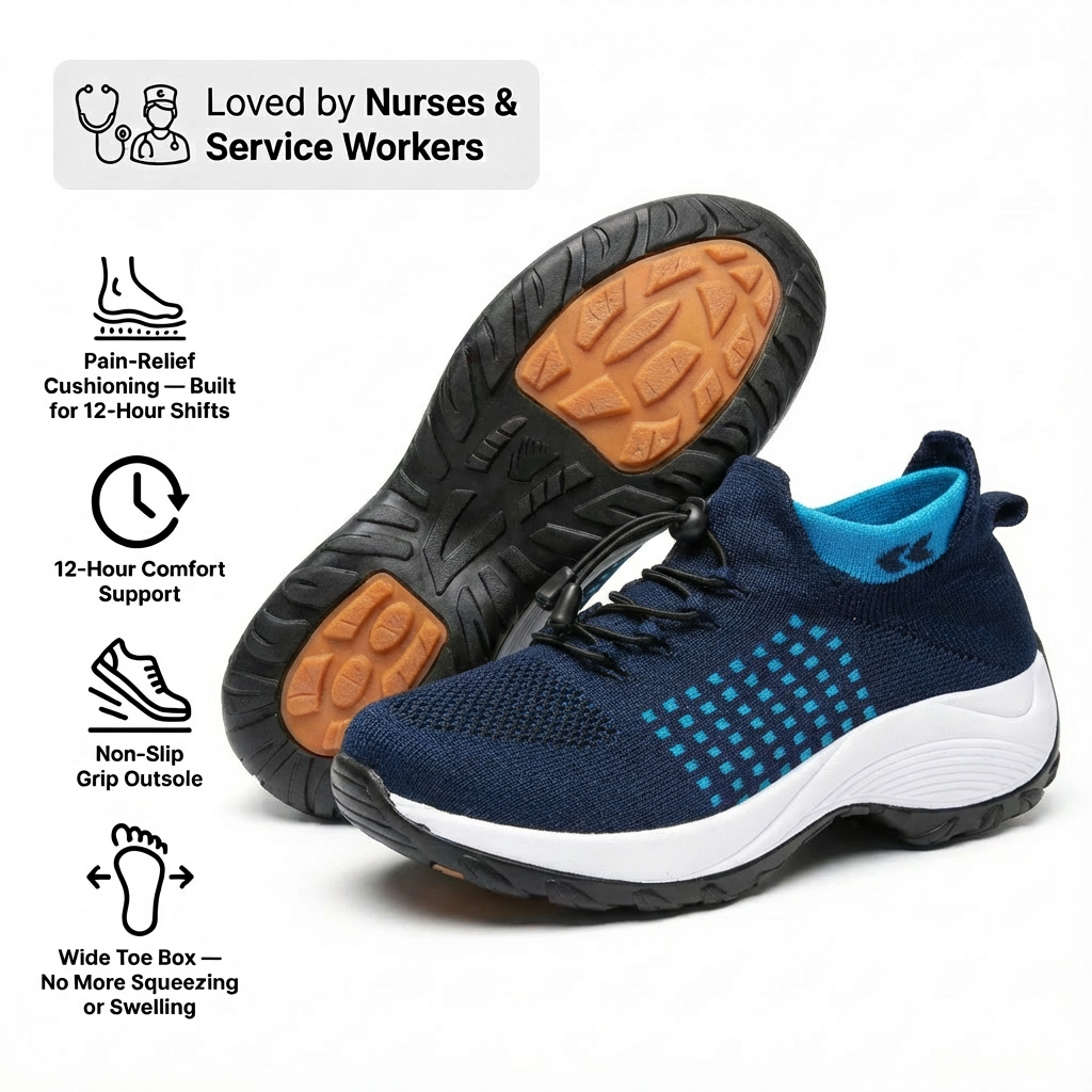 Non-Slip Work Shoes — Arch Support & Cushioned Insole