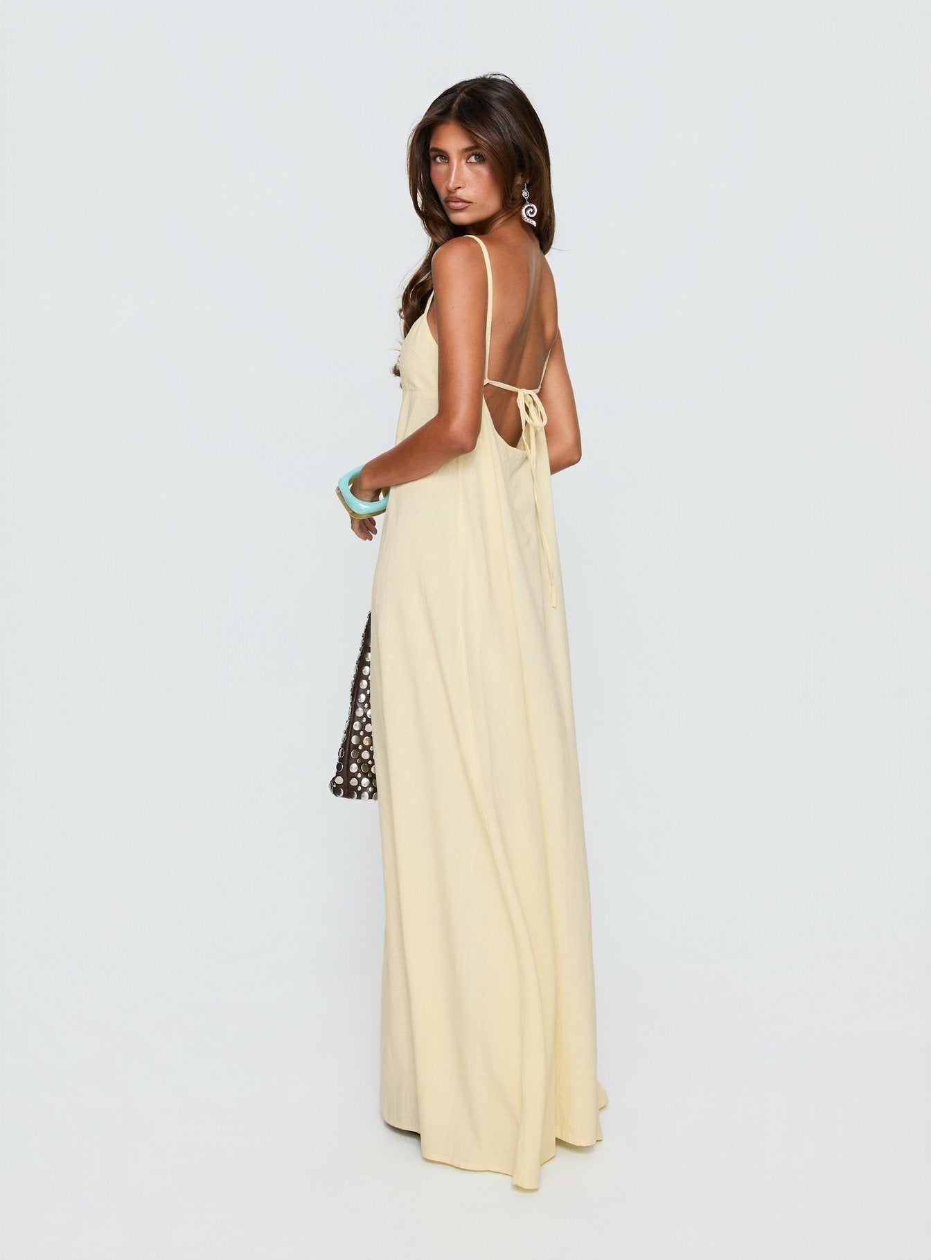 Solie Collection | Floral Maxi Dress with Tie-Back Design | Elegant Long Dress for Effortless Style