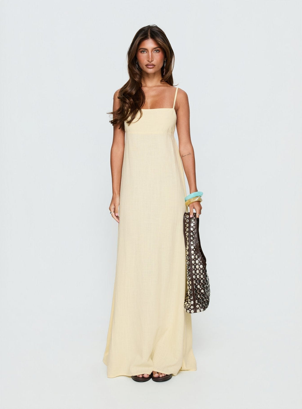 Solie Collection | Floral Maxi Dress with Tie-Back Design | Elegant Long Dress for Effortless Style