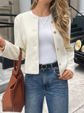Stylish Outerwear | Buttoned Jacket with Striped Design | Versatile Casual Wear for All Seasons