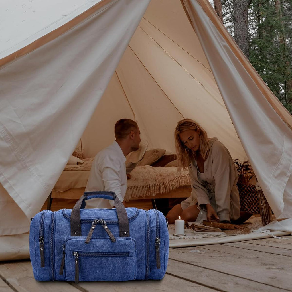 Duffle bag exterior zip pockets