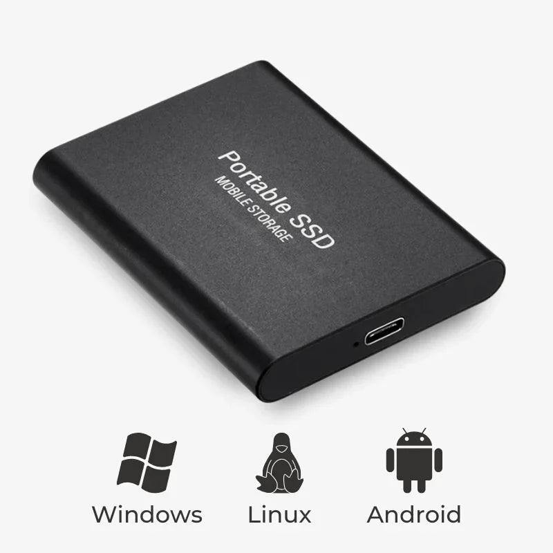 Portable External SSD — USB 3.1 Fast Backup Drive