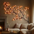 LED lighted decorative branch wall art warm white