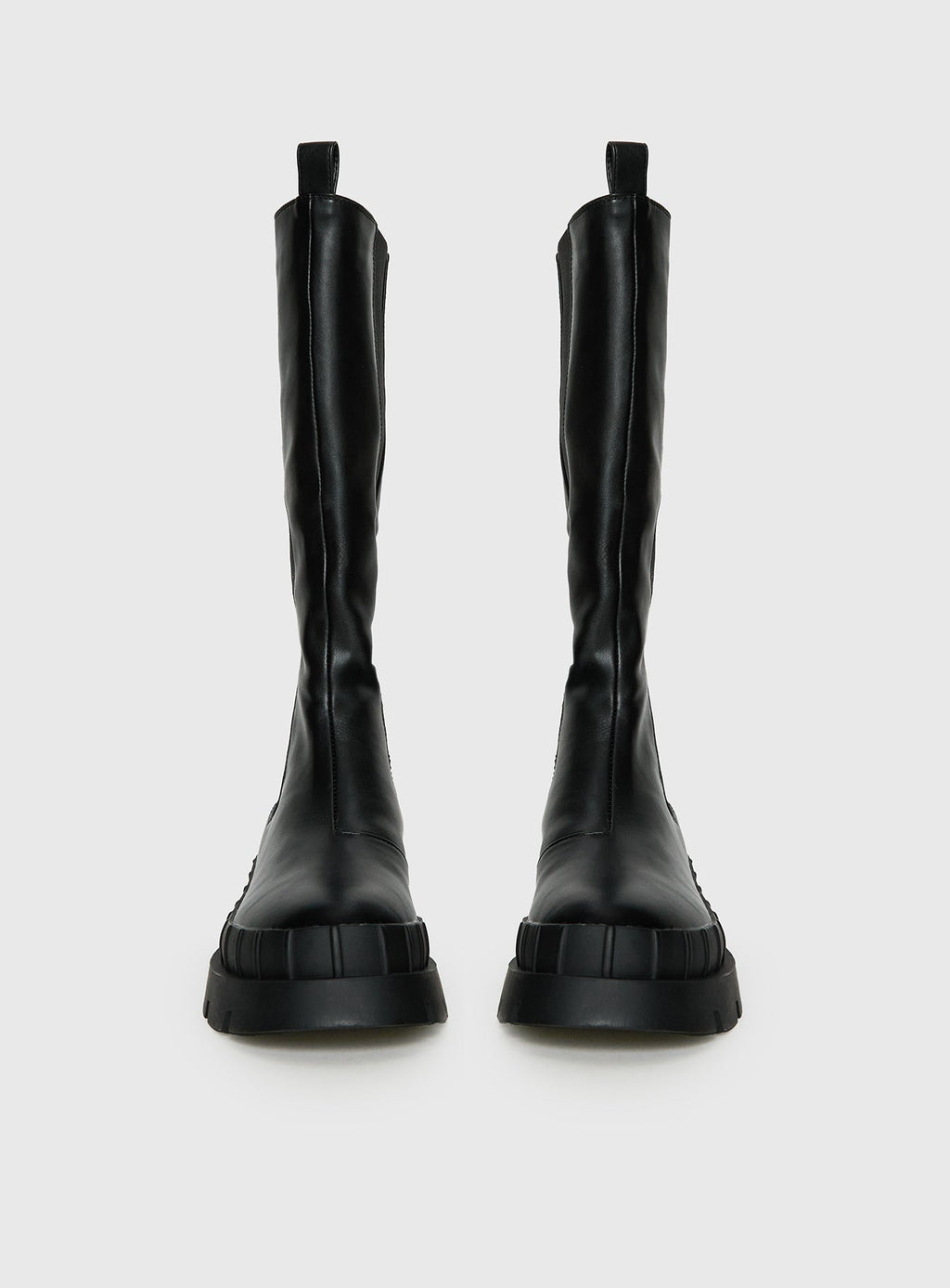 Vegan Leather Knee High Boots for Women with Platform Base | Stylish Long Boots for Eco-Friendly Comfort