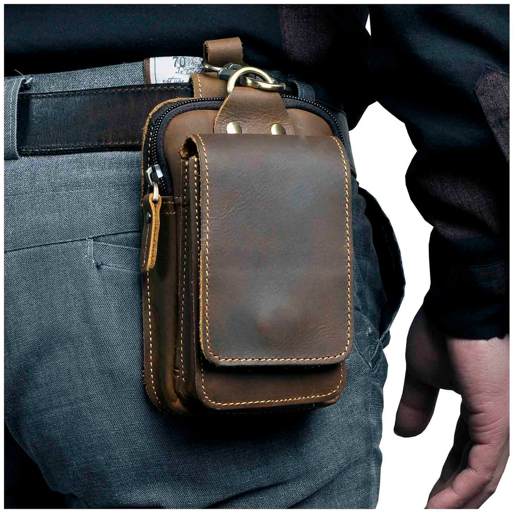 Vexton | Men's Waist Bag with Adjustable Strap & Durable Leather Design | Stylish Carrying Solution for Everyday Essentials