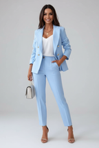 Women's Suit Set — Blazer & Straight-Leg Trousers