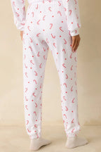 Women's Z Supply White Knit Cozy Candy Pajama Pants | 95% Polyester & 5% Spandex 6