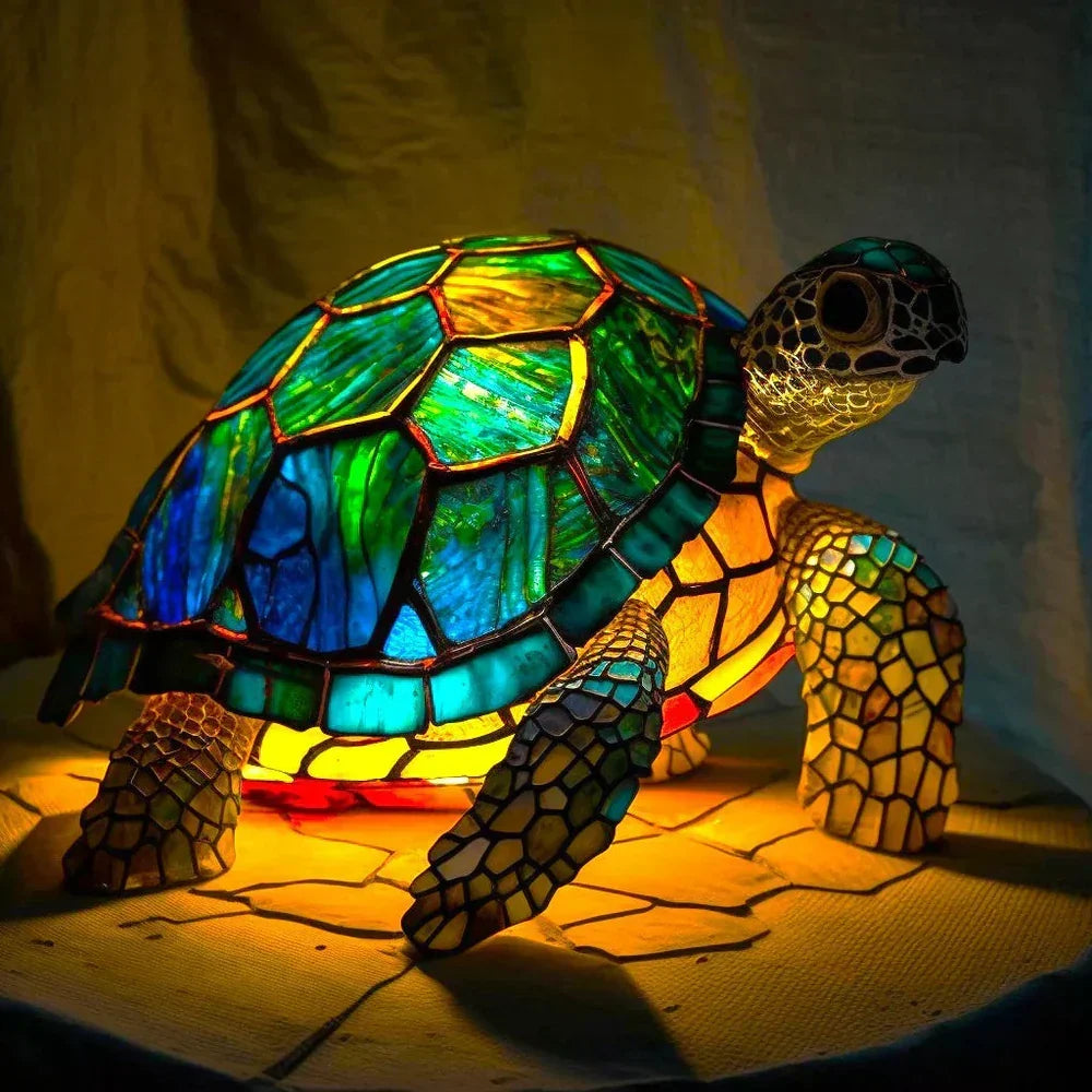 Artistic sculptural table lamp - Turtle design