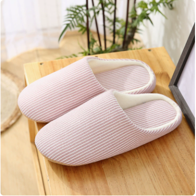 Pink cotton house slippers