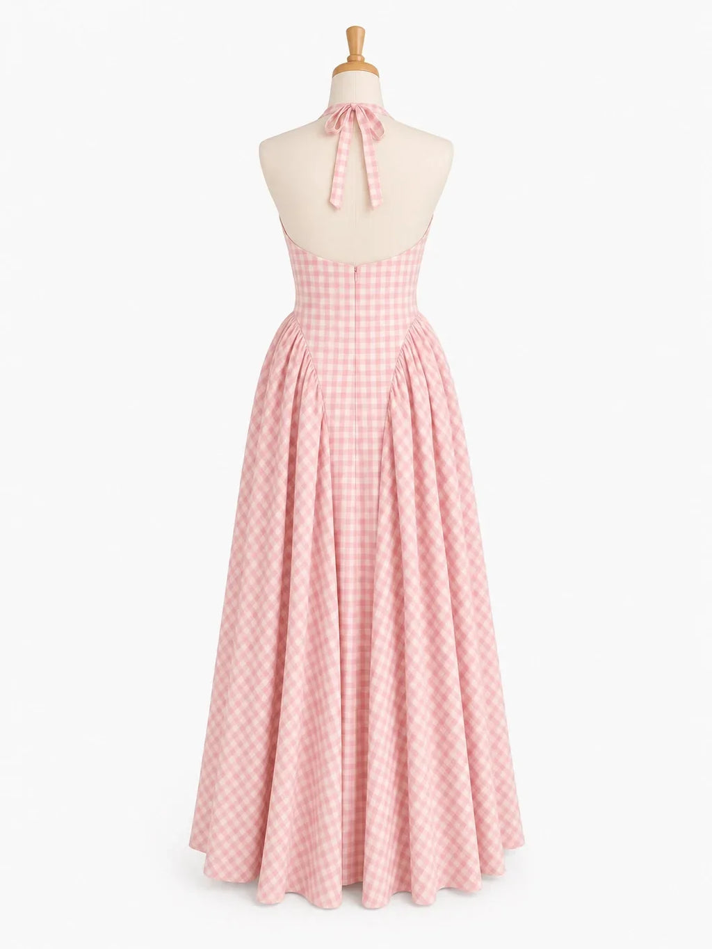 Women's Elegant French Style Pleated Maxi Dress – V-Neck Ruched...