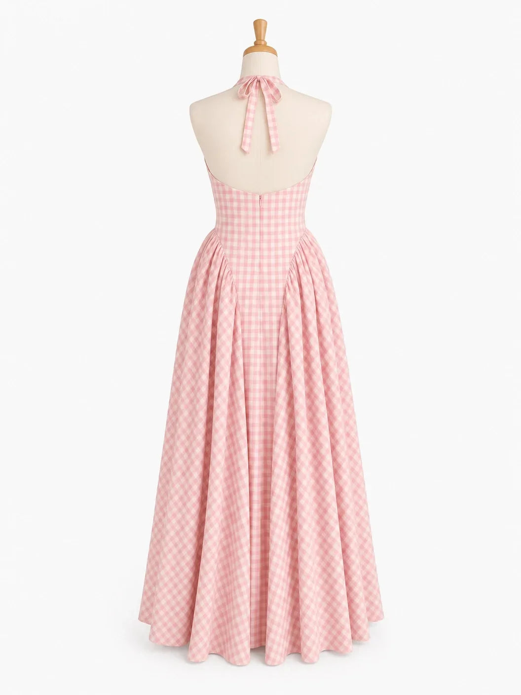 Women's Elegant French Style Pleated Maxi Dress – V-Neck Ruched...